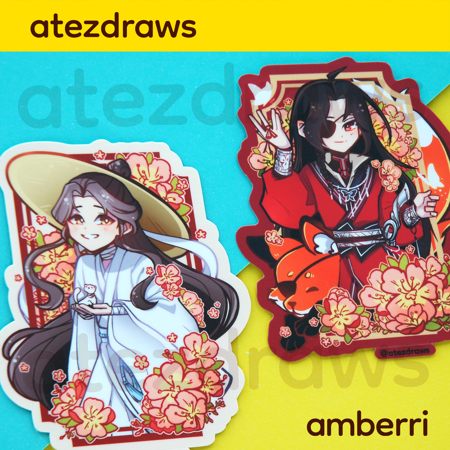 Xie Lian/Hua Cheng matte sticker | TGCF (Heaven Official's Blessing)