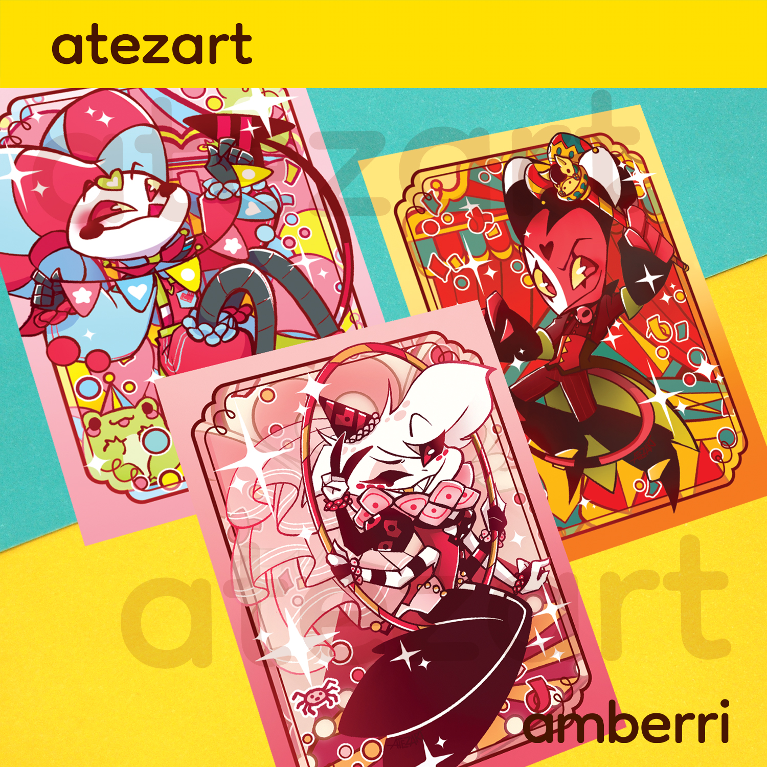 CIRCUS AU A6 Prints - Fizzarolli/Blitz Circus AU | Helluva Boss