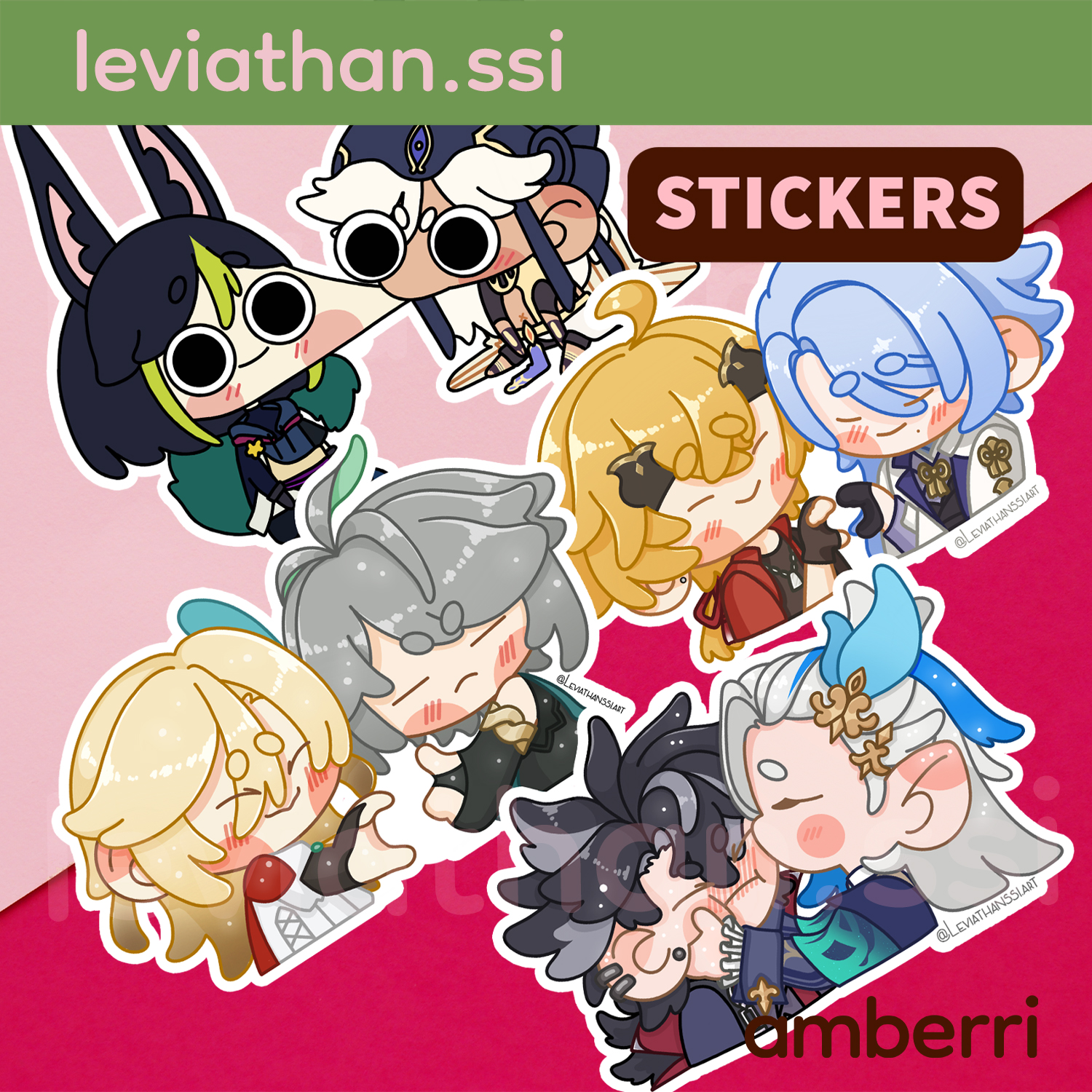 Genshin impact vinyl stickers