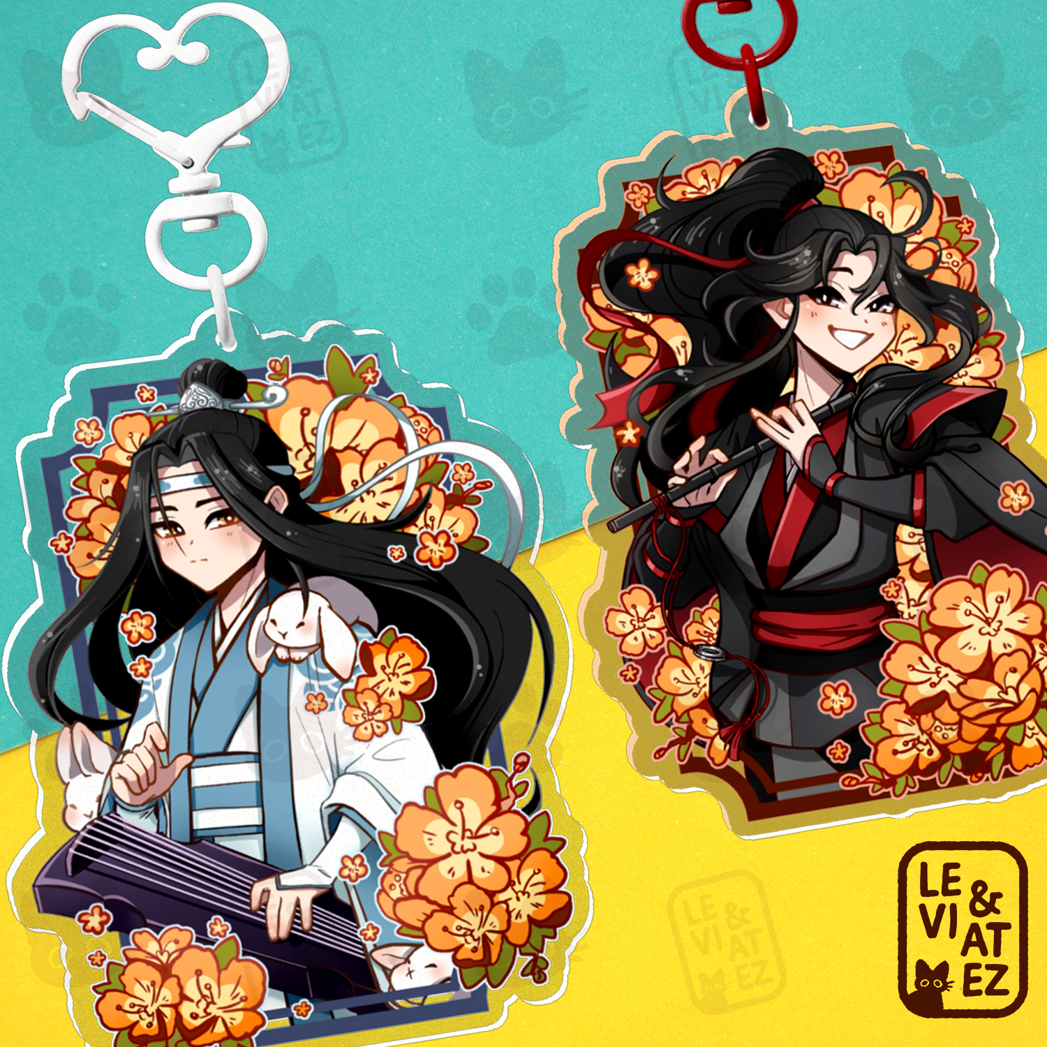 Lan Wangji/Wei Wuxian keychains| MDZS (Grandmaster of Demonic Cultivation)