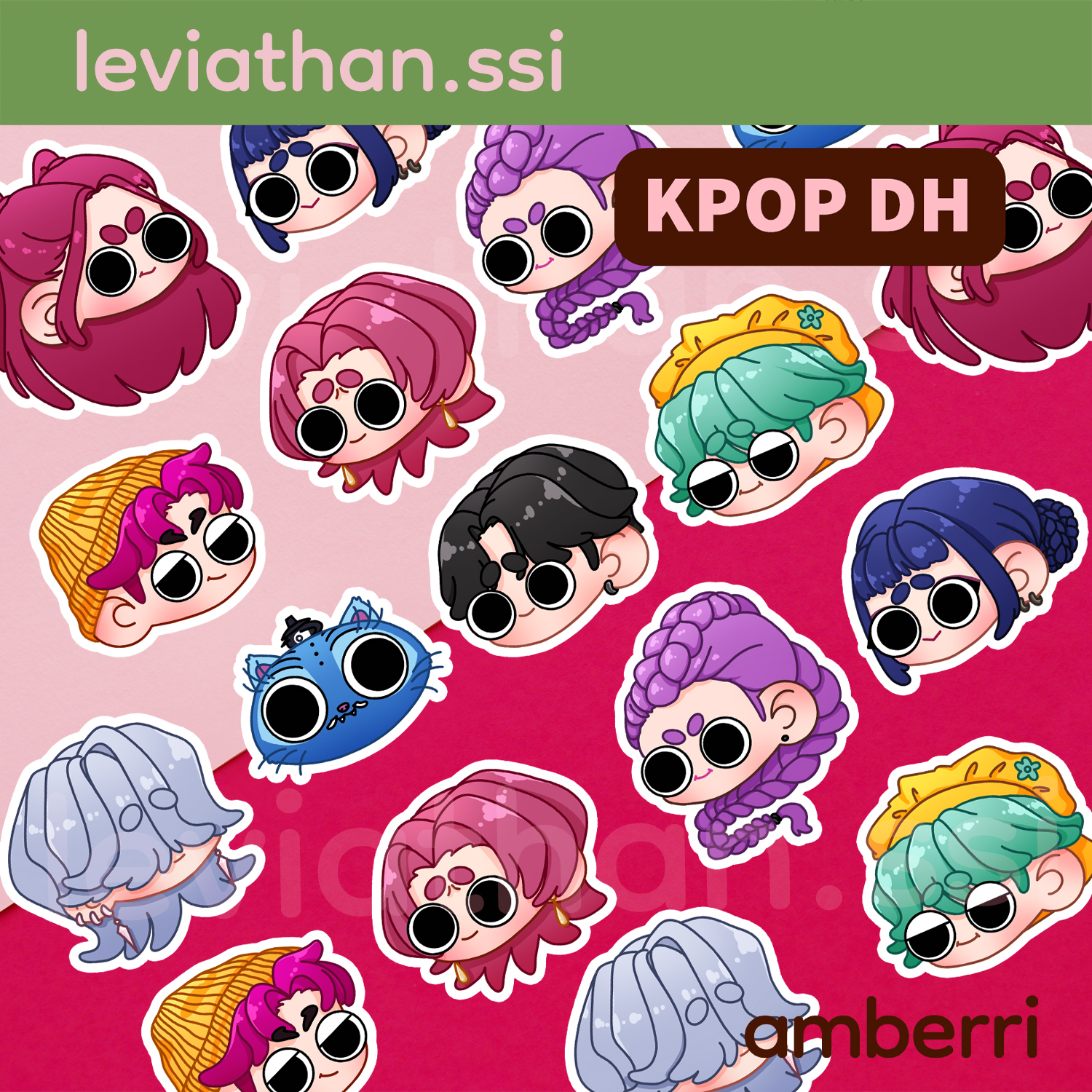 Kpop demon hunters characters vinyl stickers